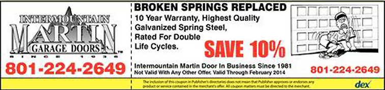 Save 10% OFF your Broken Spring